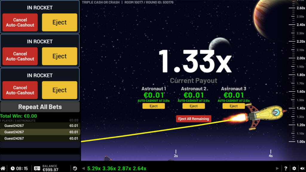 Triple Cash or Crash BetSoft