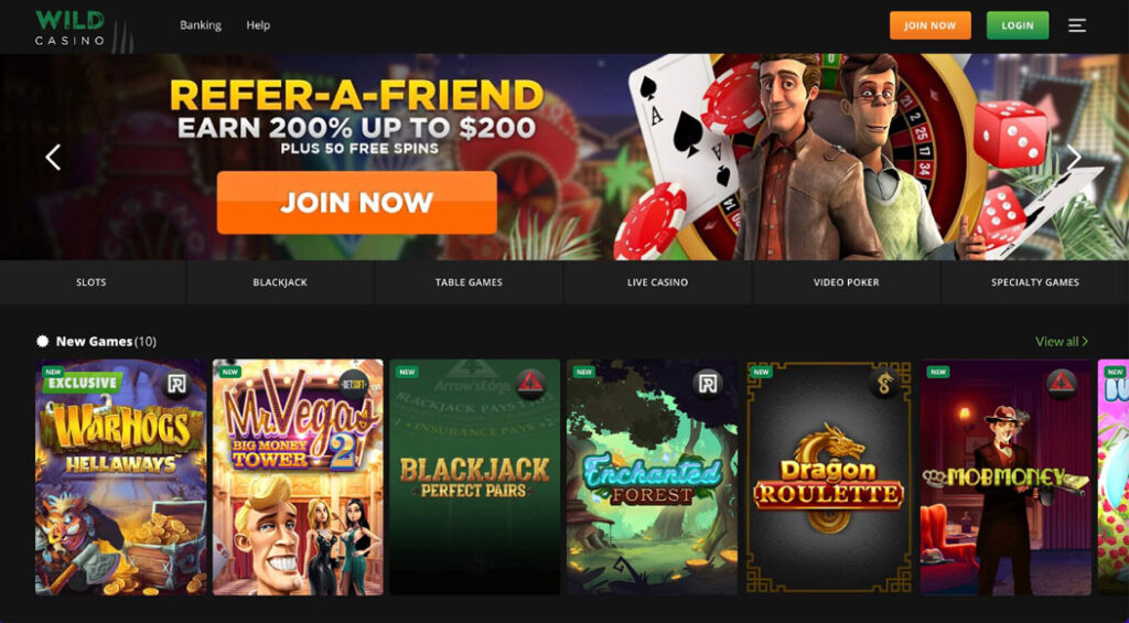 Wild Casino Game Selection