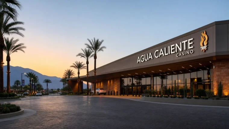Agua Caliente Casino Palm Springs 5 AI-generated exterior view of Agua Caliente Casino Palm Springs, Palm Springs, California.