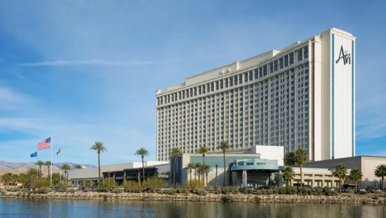 AI-generated exterior view of Avi Casino, Laughlin, Laughlin, Nevada.