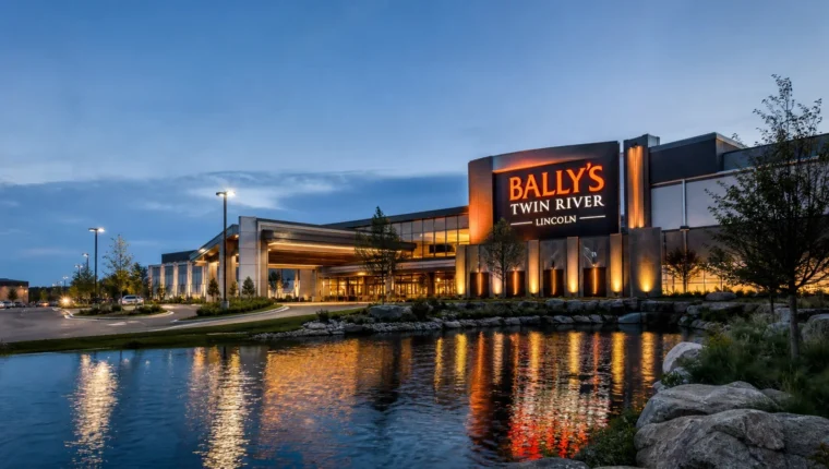 Bally's Twin River Lincoln: Casino and Hotel Guide 2 AI-generated exterior view of Bally's Twin River Lincoln, Lincoln, Rhode Island.