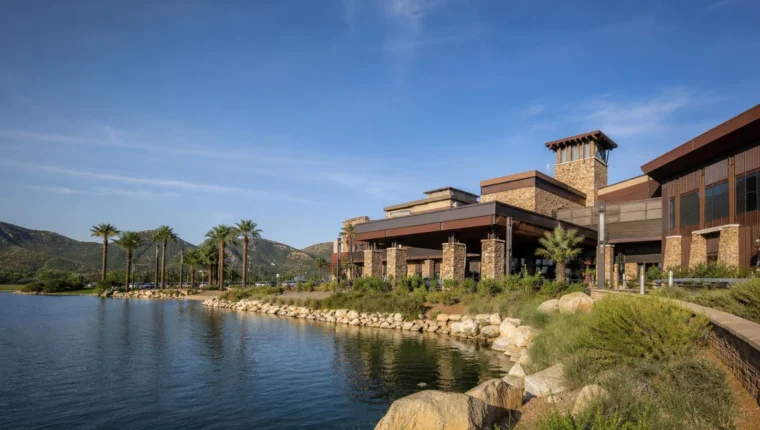 Barona Resort & Casino Lakeside 8 AI-generated exterior view of Barona Resort & Casino Lakeside, Lakeside, California.