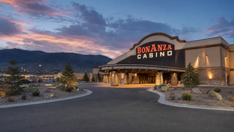 AI-generated exterior view of Bonanza Casino Fallon, Nevada.