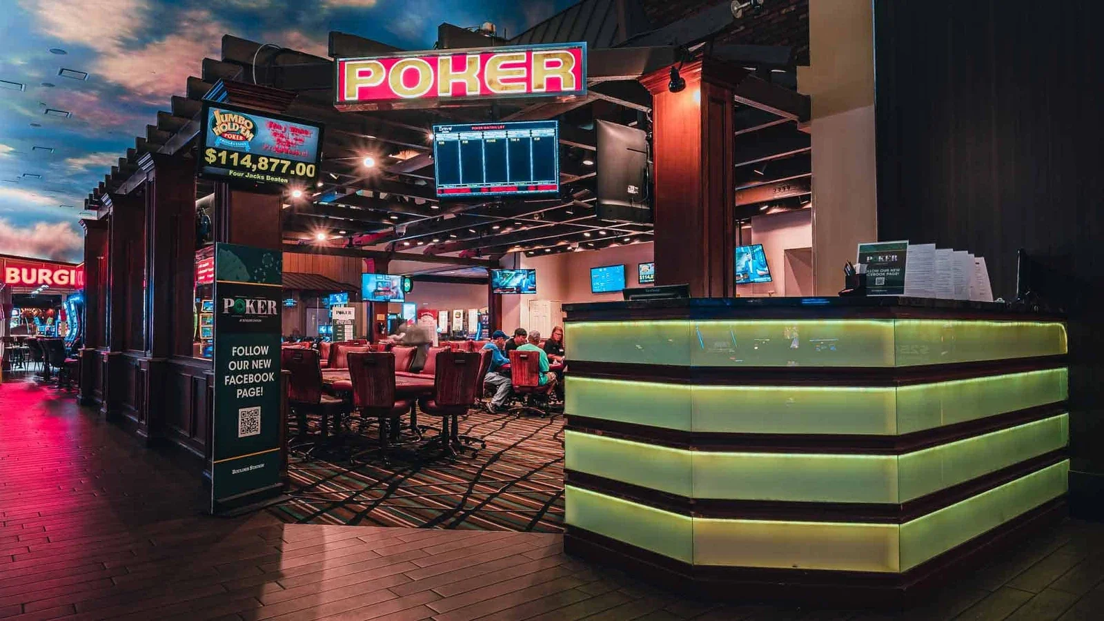 Boulder Station’s poker room, as pictured on the property’s official website.