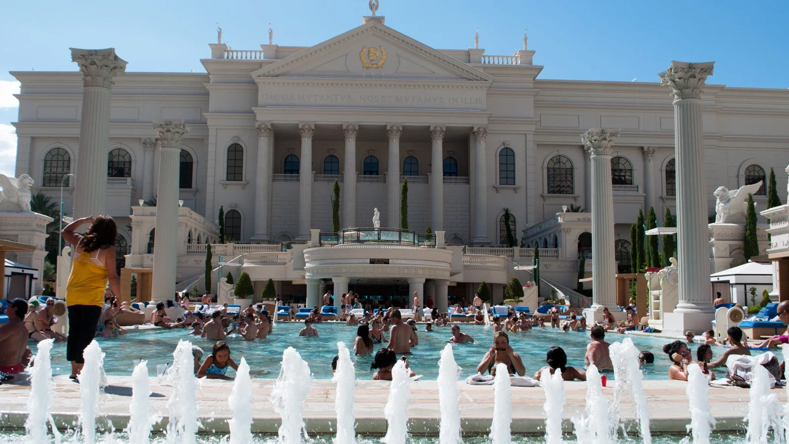 Caesars Palace Las Vegas pool photograph