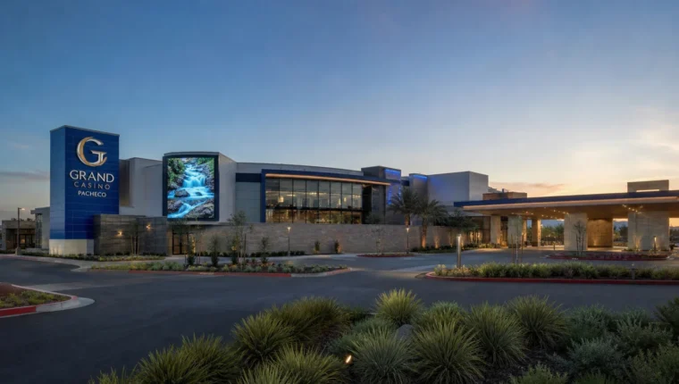 California Grand Casino Pacheco 13 AI-generated exterior view of California Grand Casino Pacheco, Pacheco, California.