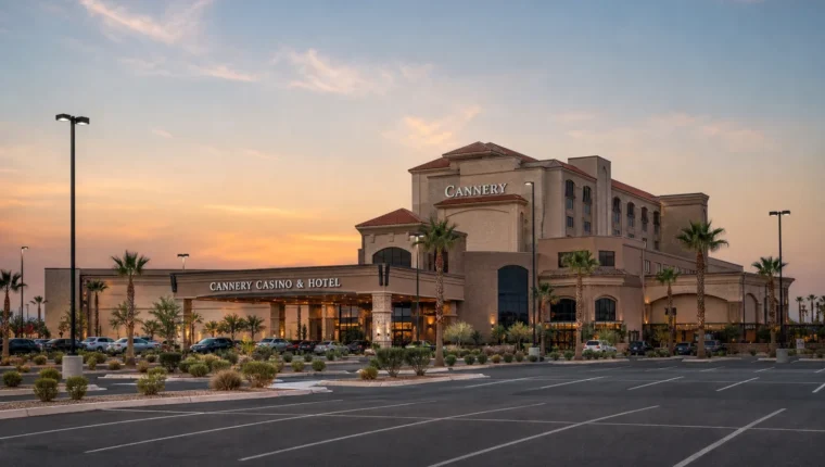 AI-generated exterior view of Cannery Casino & Hotel North Las Vegas, North Las Vegas, Nevada.
