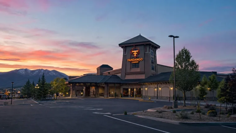 AI-generated exterior view of Casino Fandango Carson City, Carson City, Nevada.