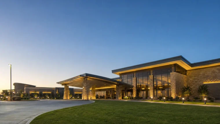 AI-generated exterior view of Choctaw Casino Grant, Grant, Oklahoma.