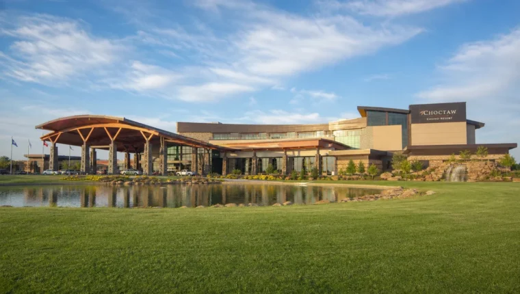 AI-generated exterior view of Choctaw Casino Resort Durant, Durant, Oklahoma.