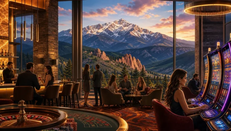 Conceptual editorial illustration for Colorado Casinos
