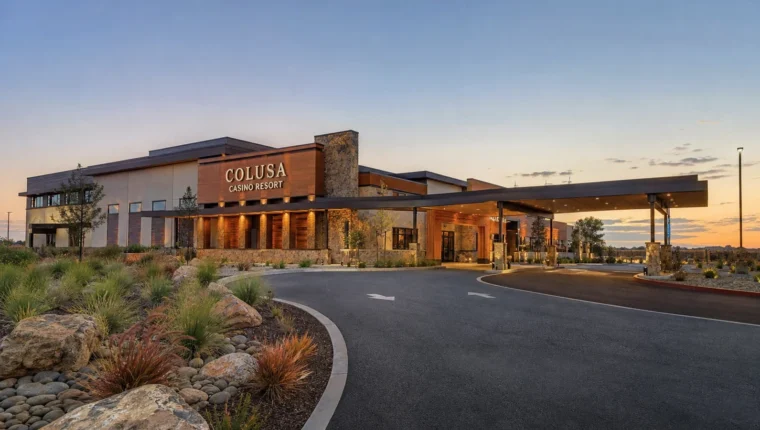 Colusa Casino Resort: Games, Lodge, Dining, and Parking 24 AI-generated exterior view of Colusa Casino Resort, Colusa, California.