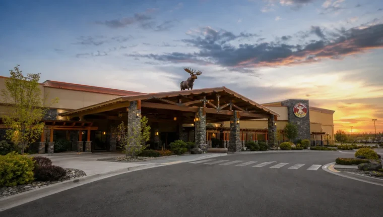 AI-generated exterior view of Crazy Moose Casino Pasco, Pasco, Washington.