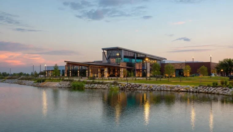 AI-generated exterior view of Creek Nation Casino of Eufaula, Eufaula, Oklahoma.