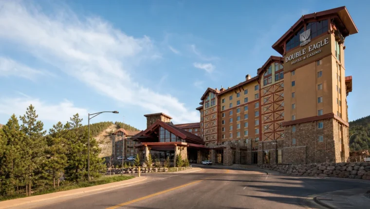 AI-generated exterior view of Double Eagle Hotel & Casino Cripple Creek, Cripple Creek, Colorado.