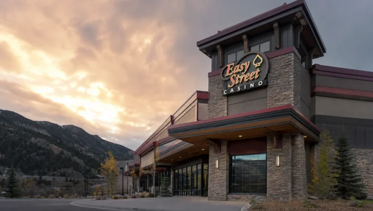 AI-generated exterior view of Easy Street Casino Central City, Central City, Colorado.