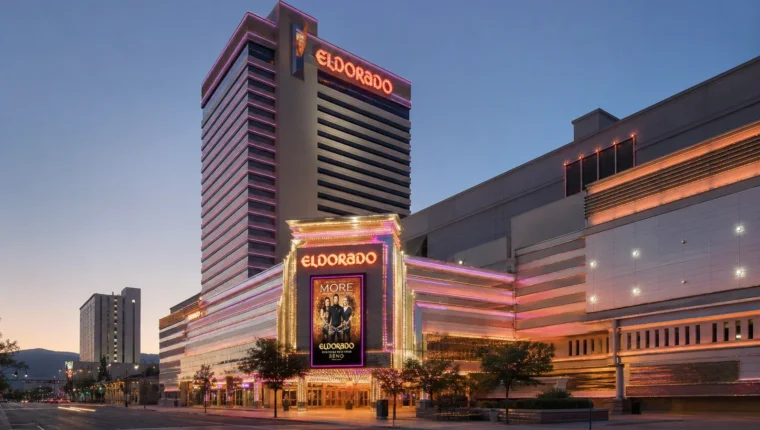 AI-generated exterior view of Eldorado Casino Reno, Reno, Nevada.