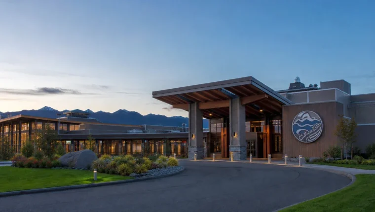 AI-generated exterior view of Elwha River Casino Port Angeles, Port Angeles, Washington.