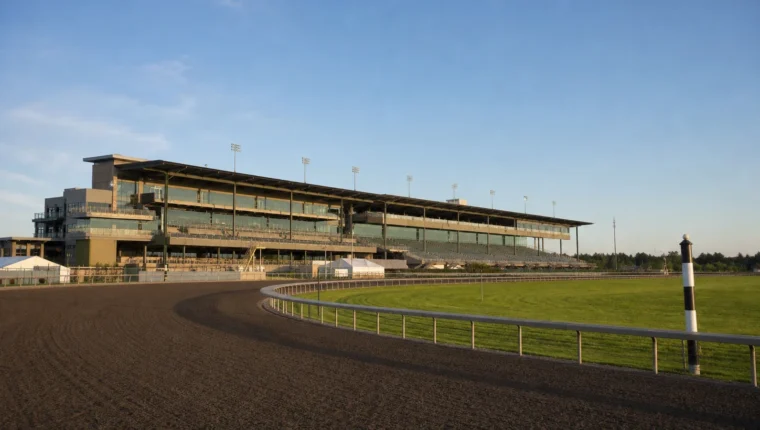 AI-generated exterior view of Emerald Downs Racetrack Auburn, Auburn, Washington.