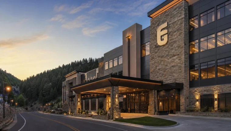 First Gold Gaming Resort Deadwood: Casino and Hotel Guide 9 AI-generated exterior view of First Gold Gaming Resort Deadwood, Deadwood, South Dakota.