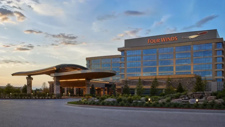 AI-generated exterior view of Four Winds South Bend, South Bend, Indiana.