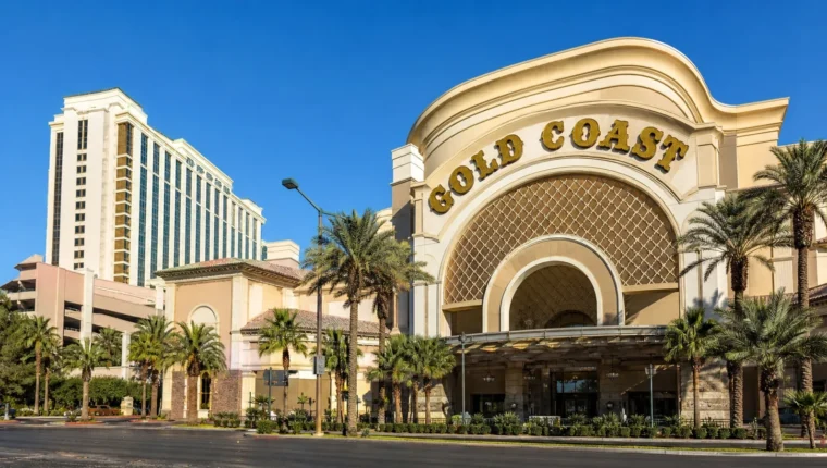 AI-generated exterior view of Gold Coast Casino, Las Vegas, Las Vegas, Nevada.