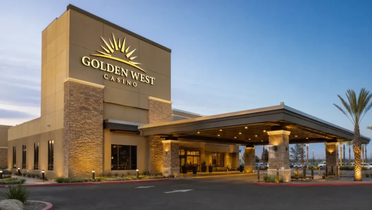 Golden West Casino Bakersfield 37 AI-generated exterior view of Golden West Casino Bakersfield, Bakersfield, California.