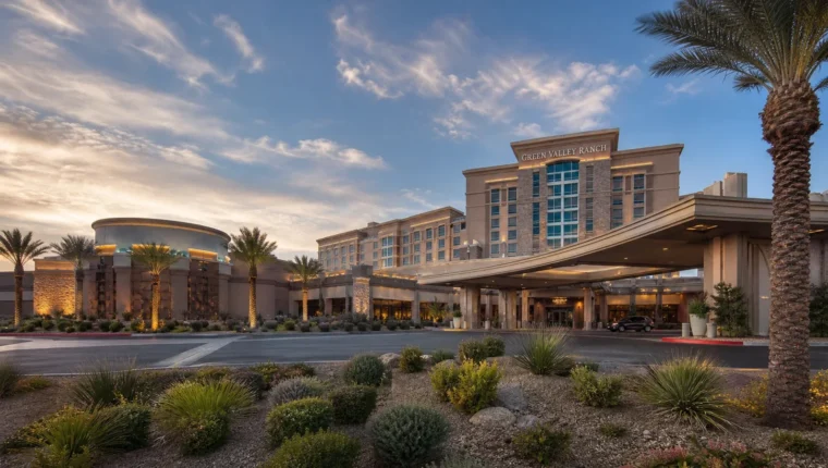 AI-generated exterior view of Green Valley Ranch Casino Henderson, Henderson, Nevada.