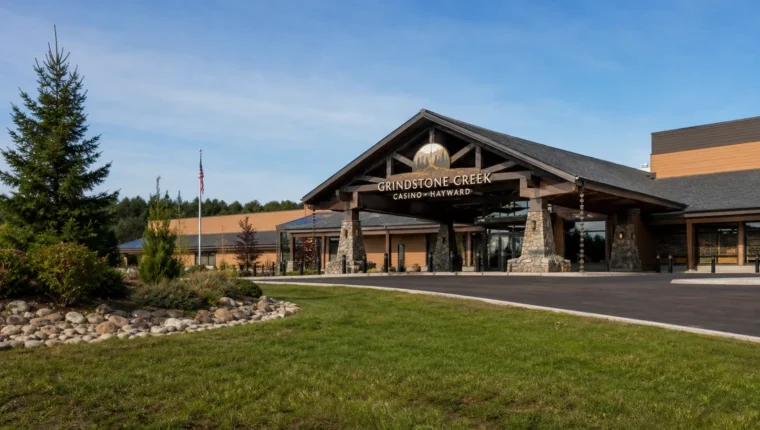 Grindstone Creek Casino Hayward: Closure and Property Guide 2 AI-generated exterior view of Grindstone Creek Casino Hayward, Wisconsin.