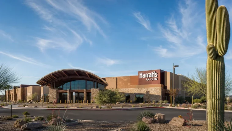 Harrah's Ak-Chin Casino Maricopa, AZ 4 AI-generated exterior view of Harrah's Ak-Chin Casino Maricopa, AZ, Arizona.