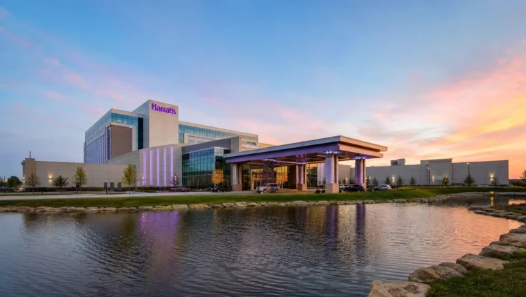 Harrah’s Joliet Casino 13 AI-generated exterior view of Harrah’s Joliet Casino, Joliet, Illinois.