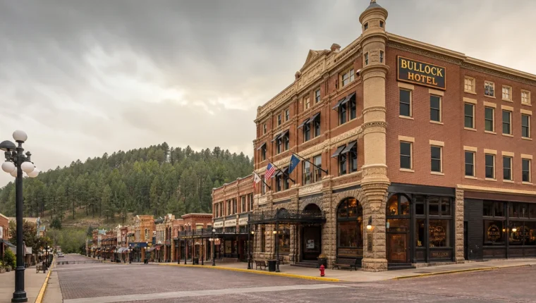 Historic Bullock Hotel Deadwood: Casino & Hotel Guide 15 AI-generated exterior view of Historic Bullock Hotel Deadwood, Deadwood, South Dakota.