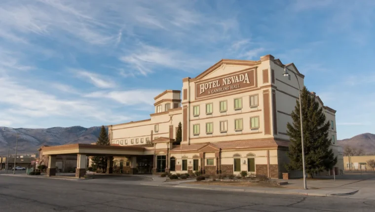 AI-generated exterior view of Hotel Nevada & Gambling Hall Ely, Ely, Nevada.