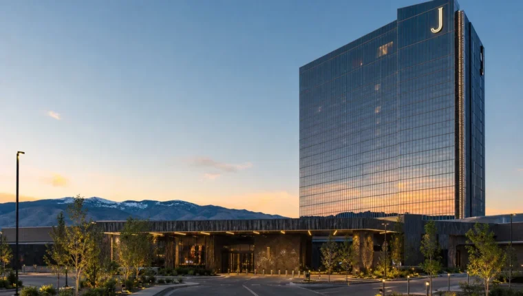 AI-generated exterior view of J Resort Reno, Reno, Nevada.