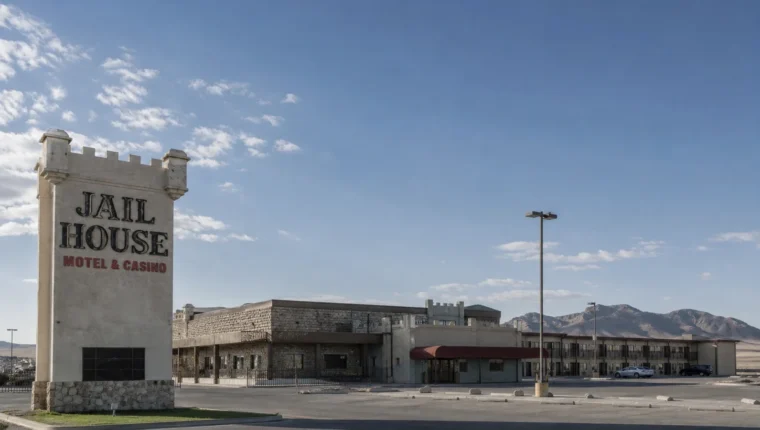 AI-generated exterior view of Jail House Motel & Casino Ely, Ely, Nevada.