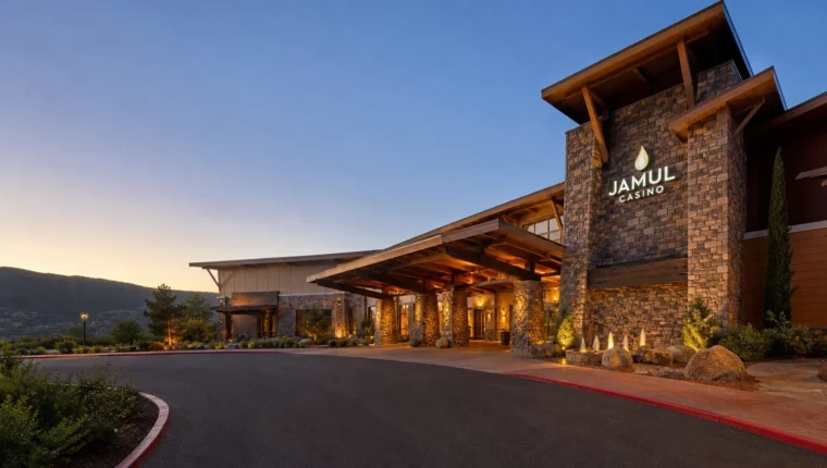 Jamul Casino Resort near San Diego: Hotel, Games, and Costs 45 AI-generated exterior view of Jamul Casino San Diego Jamul, Jamul, California.