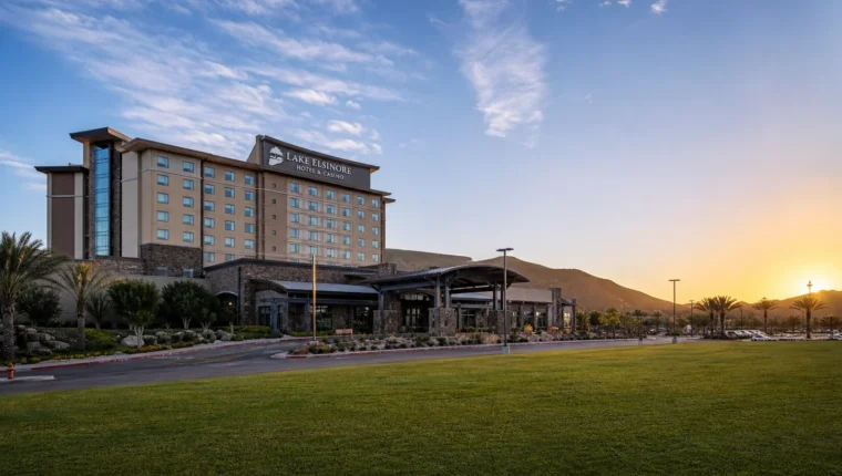 Lake Elsinore Hotel & Casino, California 48 AI-generated exterior view of Lake Elsinore Hotel & Casino Lake Elsinore, Lake Elsinore, California.