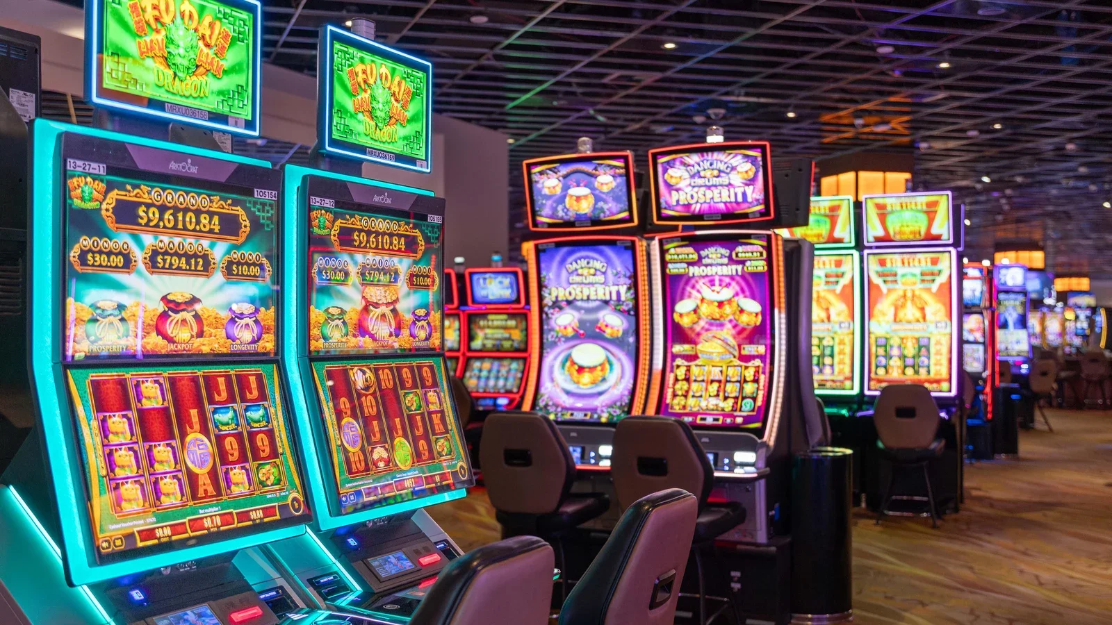 Legends Casino Hotel Toppenish: Games, Hotel, and Dining 1 Slot machines on the casino floor at Legends Casino Hotel in Toppenish.