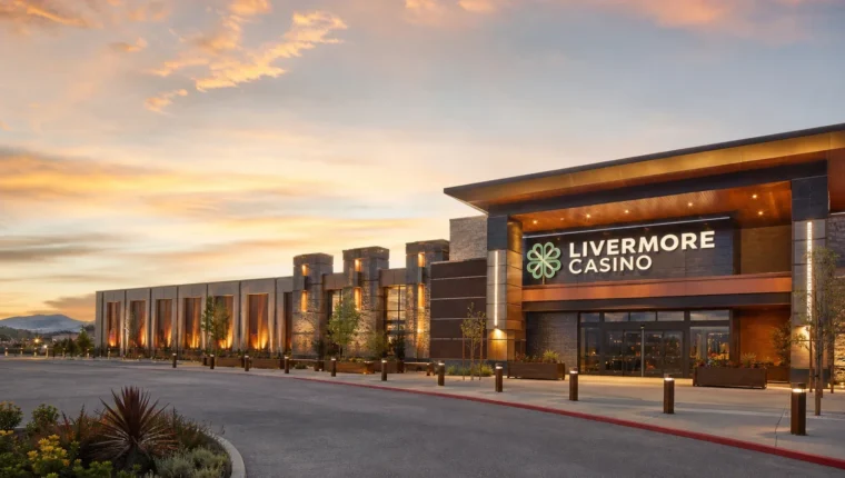 AI-generated exterior view of Livermore Casino Livermore, Livermore, California.