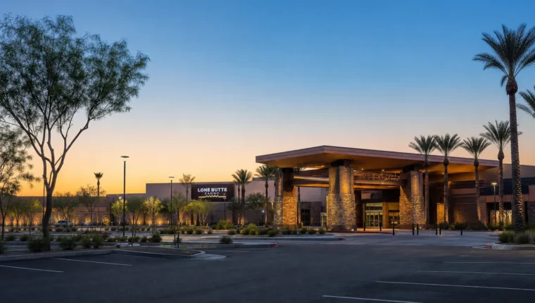 AI-generated exterior view of Lone Butte Casino Chandler, AZ, Chandler, Arizona.