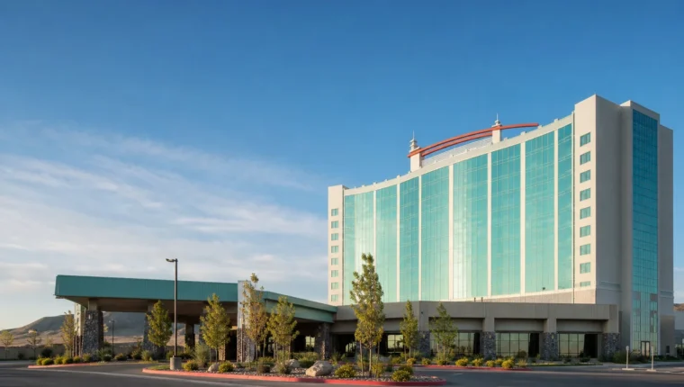 AI-generated exterior view of Montego Bay Resort Wendover, West Wendover, Nevada.