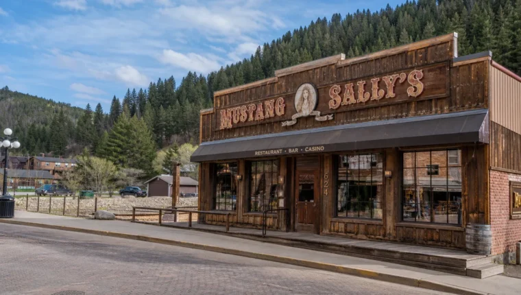 Mustang Sally's Deadwood 19 AI-generated exterior view of Mustang Sally's Deadwood, Deadwood, South Dakota.