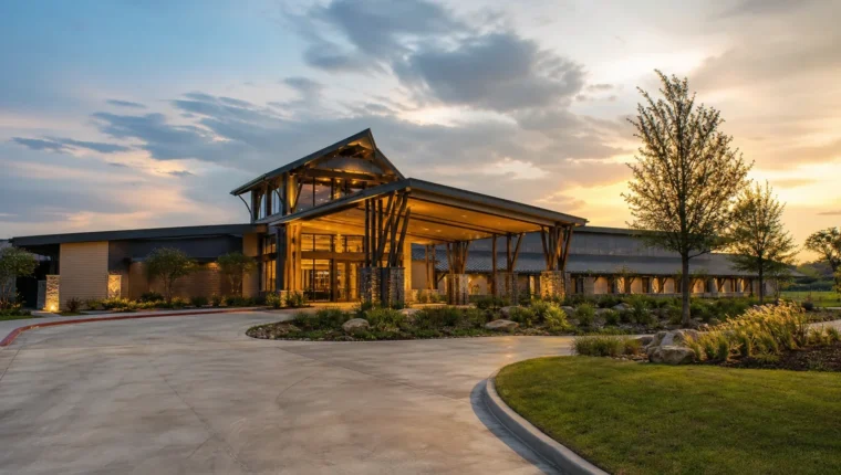 Naskila Gaming Livingston: Games, Dining, and Visitor Guide 2 AI-generated exterior view of Naskila Gaming Livingston, Livingston, Texas.
