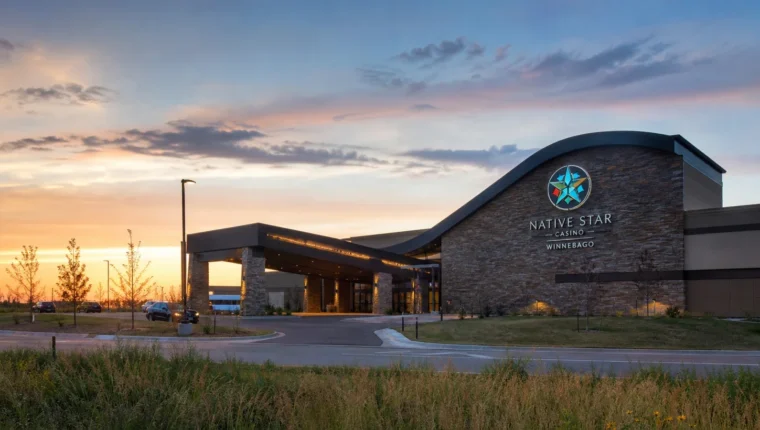 Native Star Casino Winnebago: Games, Hours, and Visitor Guide 3 AI-generated exterior view of Native Star Casino Winnebago, Winnebago, Nebraska.