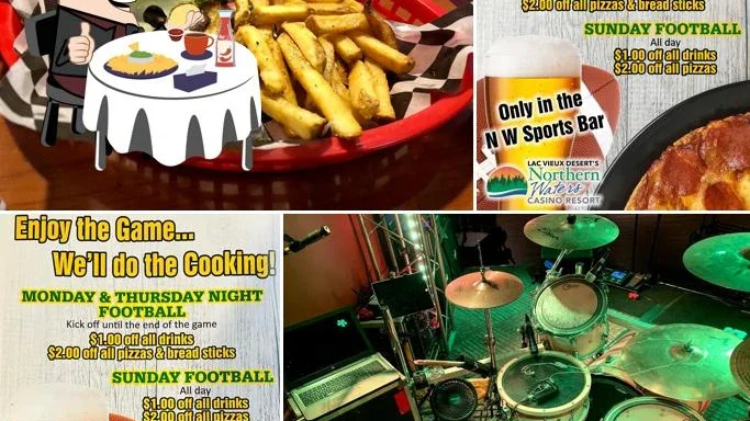 Northern Waters Casino Resort Watersmeet: Games & Hotel 2 Hamburger pictured at Northern Waters Casino Resort.
