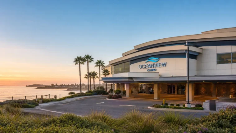 Oceanview Casino Santa Cruz 59 AI-generated exterior view of Oceanview Casino Santa Cruz, Santa Cruz, California.
