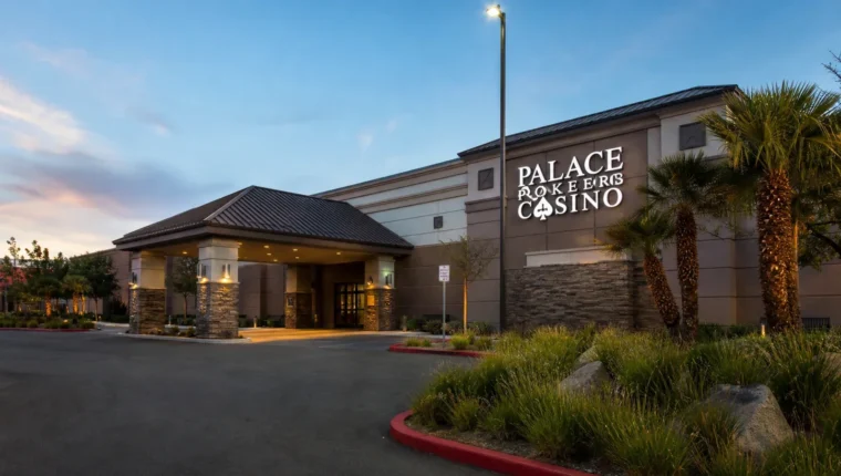 Palace Poker Casino Hayward 63 AI-generated exterior view of Palace Poker Casino Hayward, Hayward, California.