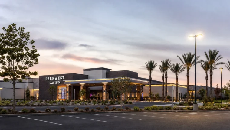 Parkwest Casino Lodi 67 AI-generated exterior view of Parkwest Casino Lodi, Lodi, California.