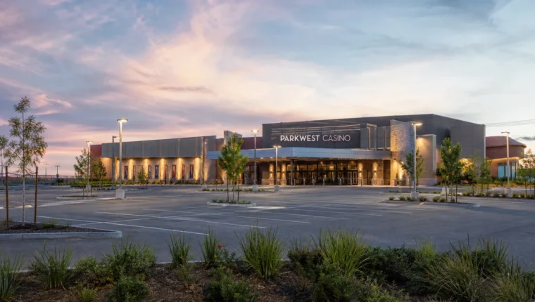 Parkwest Casino Manteca 69 AI-generated exterior view of Parkwest Casino Manteca, Manteca, California.