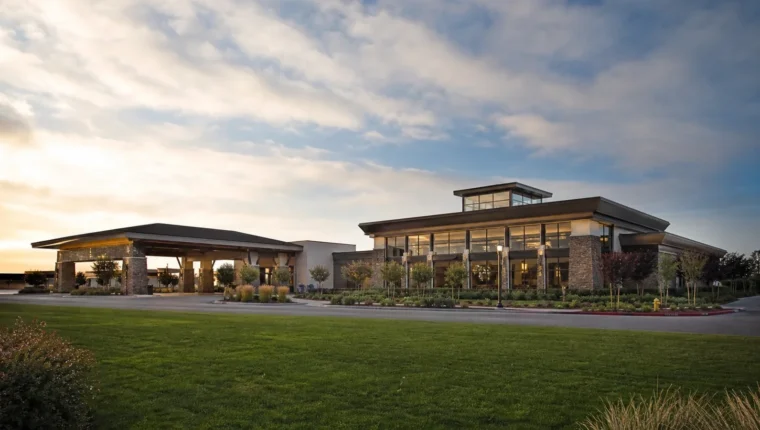 Parkwest Casino Sonoma Petaluma 70 AI-generated exterior view of Parkwest Casino Sonoma Petaluma, Petaluma, California.